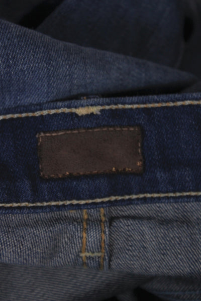 Mother Unisex Straight Blue Jeans Mid Rise 30 Inseam Size 25