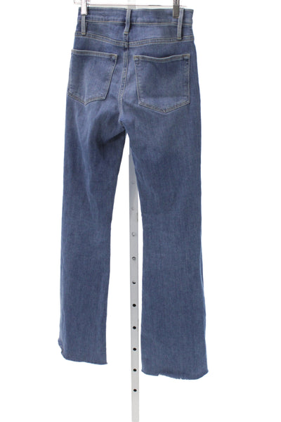 Frame Womens Flared Cropped Jeans Blue Denim Size 24