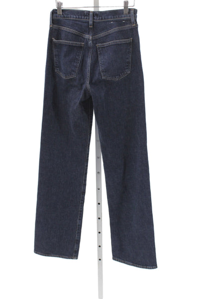 Agolde Women Straight High Rise Jeans Dark Blue Size 24