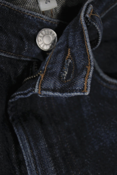 Agolde Women Straight High Rise Jeans Dark Blue Size 24