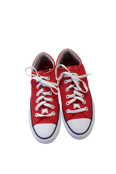 Converse Womens All Star Low Top Lace Up Sneakers Red Size 8
