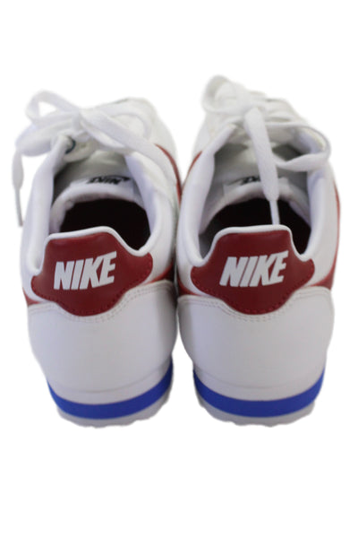 Nike Womens Leather Classic Cortez Lace Up Sneakers White Size 8.5