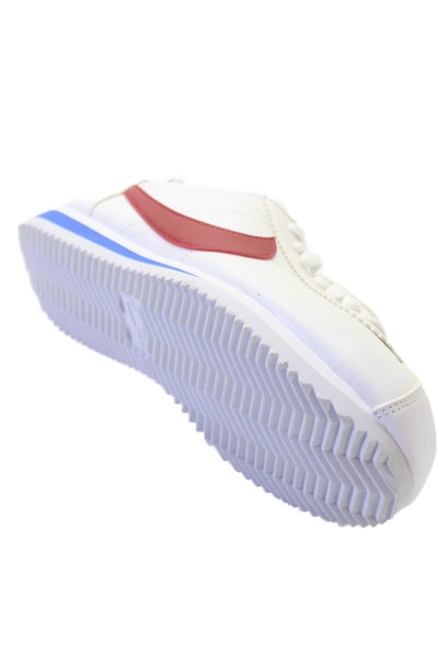 Nike Womens Leather Classic Cortez Lace Up Sneakers White Size 8.5