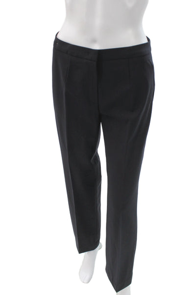 Escada Women Dress Pants Dark Blue Polyester Hook Eye Size 34