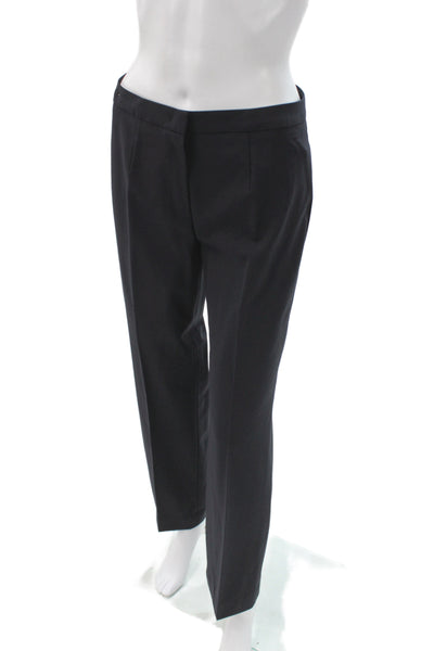 Escada Women Dress Pants Dark Blue Polyester Hook Eye Size 34