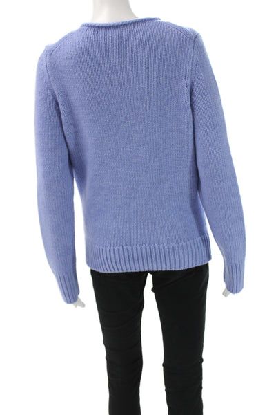 Alex Mill Unisex Purple Merino Wool Crew Neck Pullover Sweater Size S