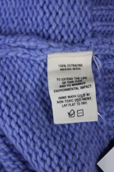 Alex Mill Unisex Purple Merino Wool Crew Neck Pullover Sweater Size S