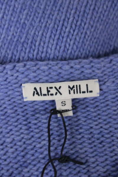 Alex Mill Unisex Purple Merino Wool Crew Neck Pullover Sweater Size S