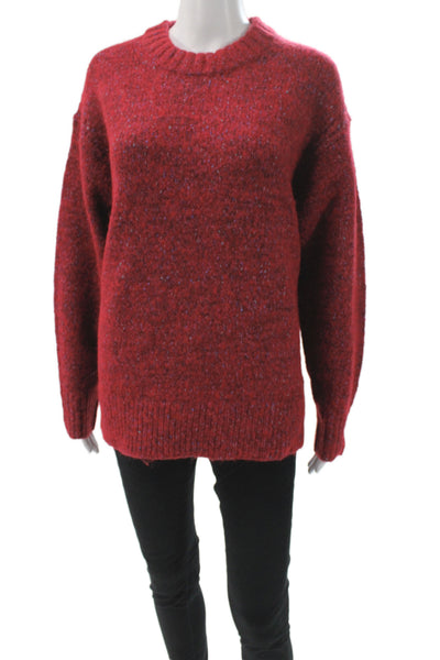 J Crew Unisex Red Crew Neck Pullover Long Sleeve Size XS