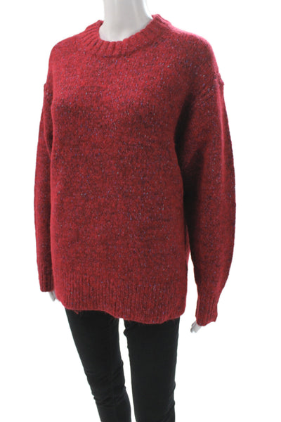 J Crew Unisex Red Crew Neck Pullover Long Sleeve Size XS