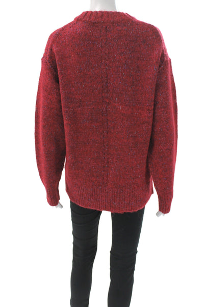J Crew Unisex Red Crew Neck Pullover Long Sleeve Size XS