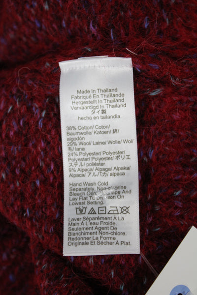 J Crew Unisex Red Crew Neck Pullover Long Sleeve Size XS
