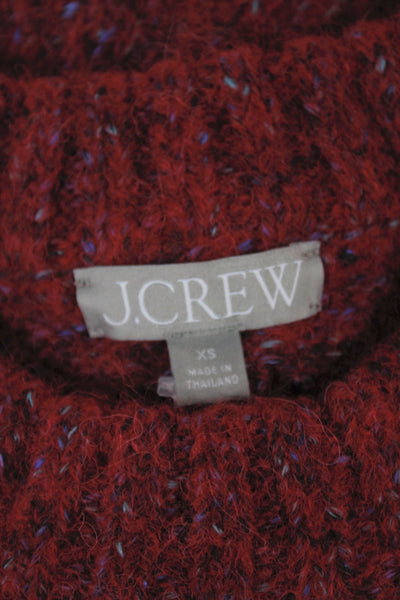 J Crew Unisex Red Crew Neck Pullover Long Sleeve Size XS