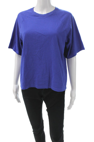 Everlane Women Jersey Blue Crewneck Short-Sleeve Organic Cotton Size S