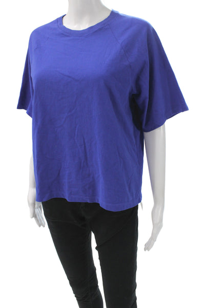 Everlane Women Jersey Blue Crewneck Short-Sleeve Organic Cotton Size S