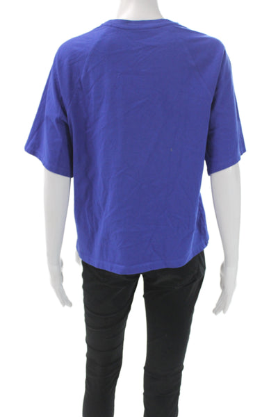 Everlane Women Jersey Blue Crewneck Short-Sleeve Organic Cotton Size S