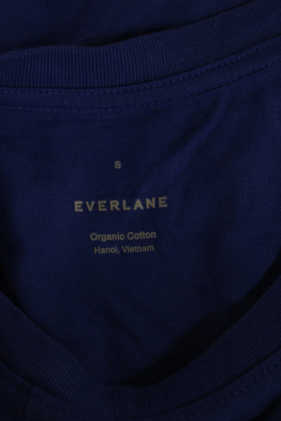 Everlane Women Jersey Blue Crewneck Short-Sleeve Organic Cotton Size S