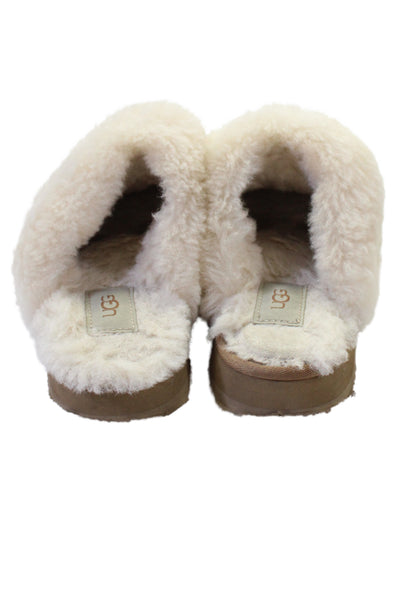 Ugg Womens Slip On Shearling Lined Platform Mules Brown Suede Size 7