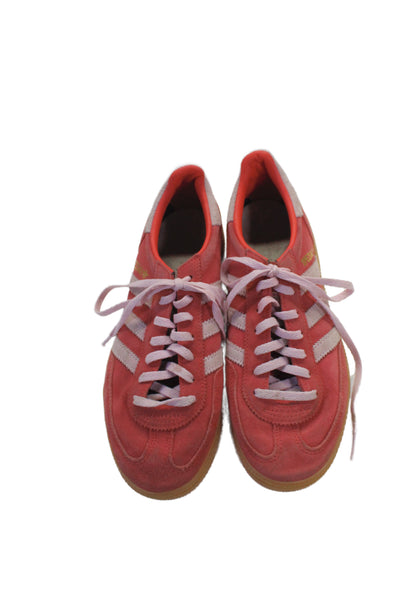 Adidas Womens Lace Up Side Logo Suede Spezial Sneakers Pink Size 7