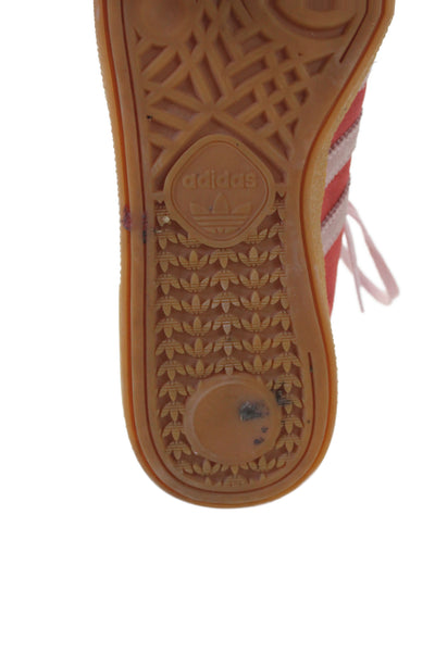 Adidas Womens Lace Up Side Logo Suede Spezial Sneakers Pink Size 7