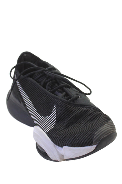 Adidas Womens Lace Up Knit Side Logo Low Top Sneakers Black Size 7.5