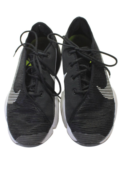 Adidas Womens Lace Up Knit Side Logo Low Top Sneakers Black Size 7.5