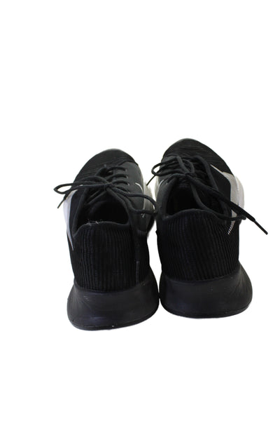 Adidas Womens Lace Up Knit Side Logo Low Top Sneakers Black Size 7.5