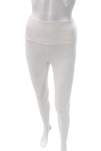 Alo Womens Ankle Leggings White Spandex Nylon Size XS