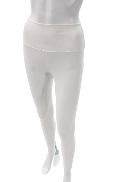 Alo Womens Ankle Leggings White Spandex Nylon Size XS