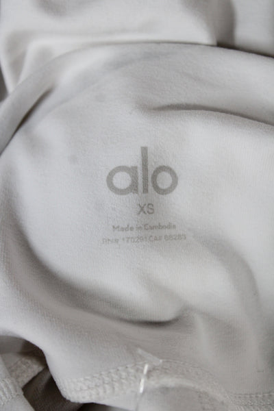 Alo Womens Ankle Leggings White Spandex Nylon Size XS