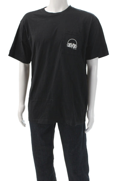 Octobers Very Own Mens Black Cotton Crewneck Music Tee Size XL
