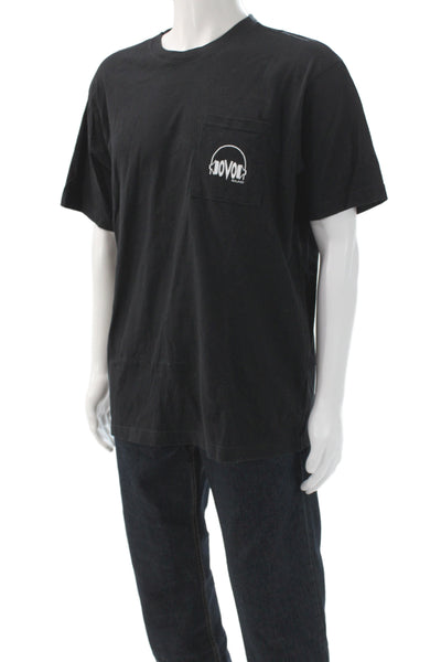 Octobers Very Own Mens Black Cotton Crewneck Music Tee Size XL