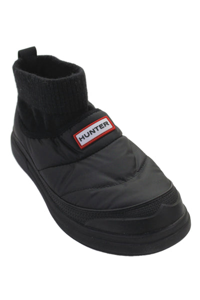 Hunter Womens Puffer Sock Waterproof Ankle Boots Black Size 8