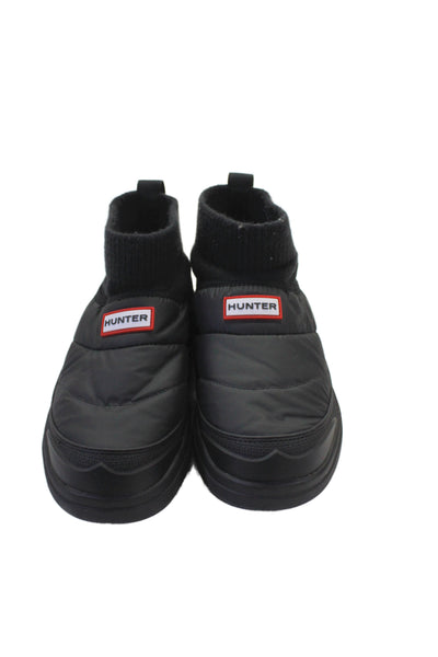 Hunter Womens Puffer Sock Waterproof Ankle Boots Black Size 8