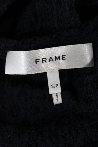 Frame Womens Black Basic Sleeveless Tank Cotton Polyester Crewneck Size S