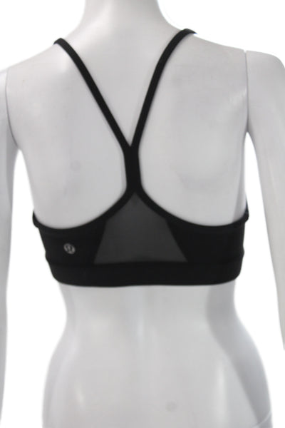 Lululemon Womens T Strap Back Sports Bra Black Size 4