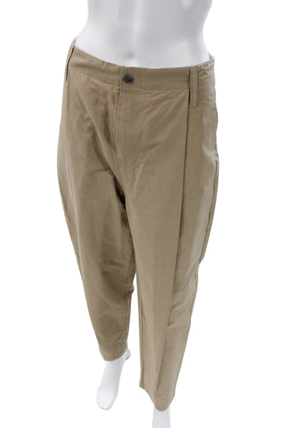 Tela Unisex Chino Khakis Beige Cotton Button Pants Size M