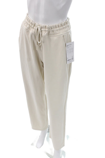 Athleta Womens Sea Soft Straight Leg Sweat Suit White Size Medium/Small