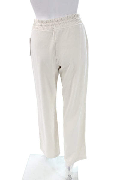 Athleta Womens Sea Soft Straight Leg Sweat Suit White Size Medium/Small