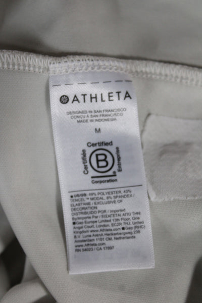 Athleta Womens Sea Soft Straight Leg Sweat Suit White Size Medium/Small