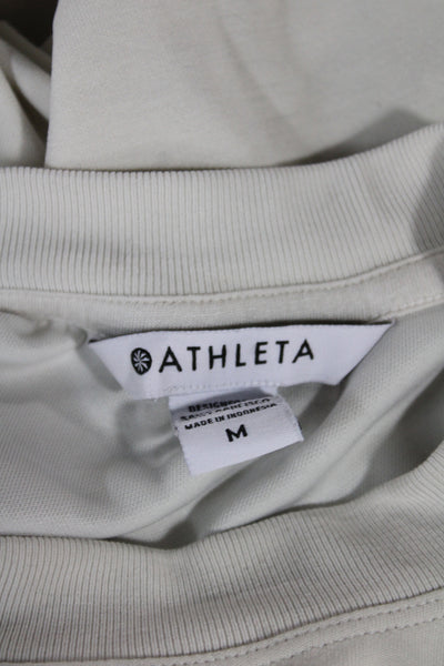 Athleta Womens Sea Soft Straight Leg Sweat Suit White Size Medium/Small