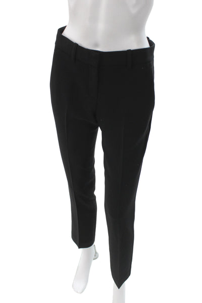 Theory Unisex Ankle Dress Pants Black Polyester Spandex Size 0
