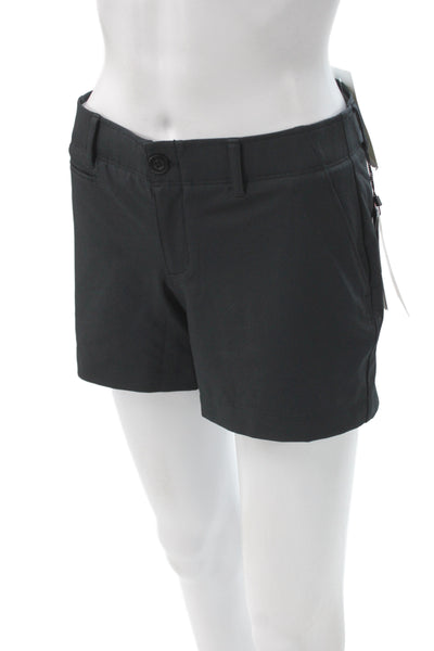 Under Armour Unisex Chino Shorts Black Polyester Spandex Size 2