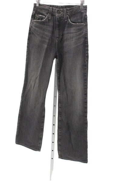 AG Adriano Goldschmied Mens Straight Jeans Dark Gray High Rise Denim Size 24