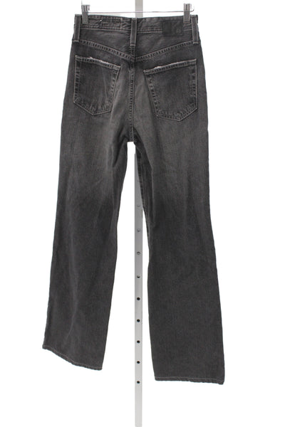 AG Adriano Goldschmied Mens Straight Jeans Dark Gray High Rise Denim Size 24