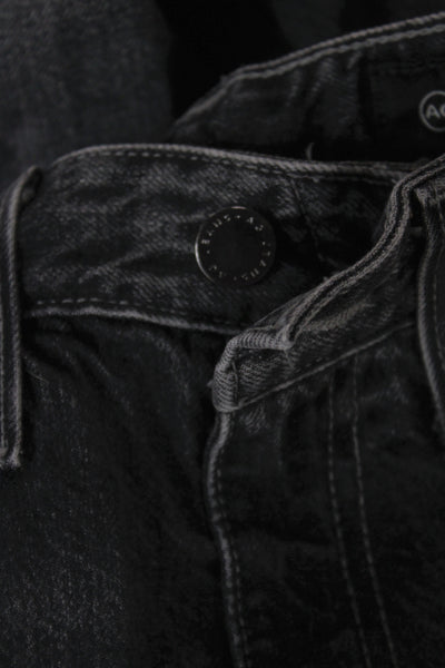 AG Adriano Goldschmied Mens Straight Jeans Dark Gray High Rise Denim Size 24