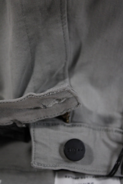 Frame Denim Unisex Skinny Jeans Gray High Rise Button Cotton Size 30