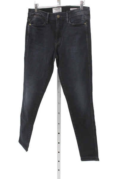 Frame Denim Unisex Dark Blue Skinny Ankle High Rise Jeans Size 30