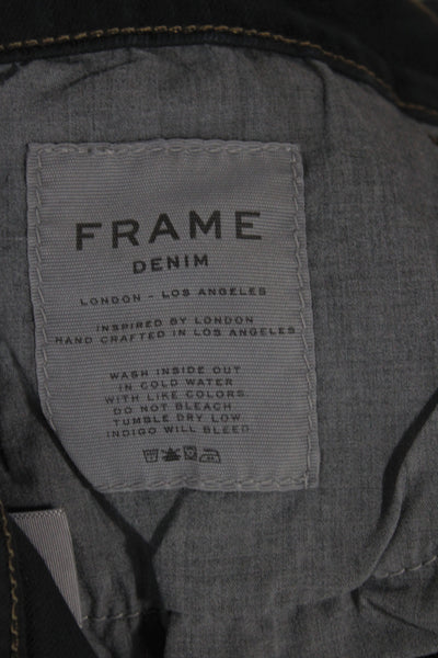 Frame Denim Unisex Dark Blue Skinny Ankle High Rise Jeans Size 30
