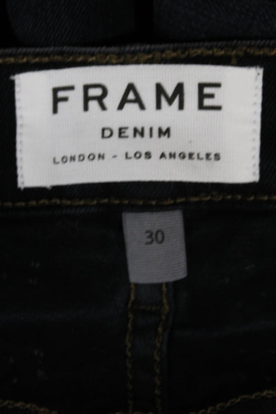 Frame Denim Unisex Dark Blue Skinny Ankle High Rise Jeans Size 30